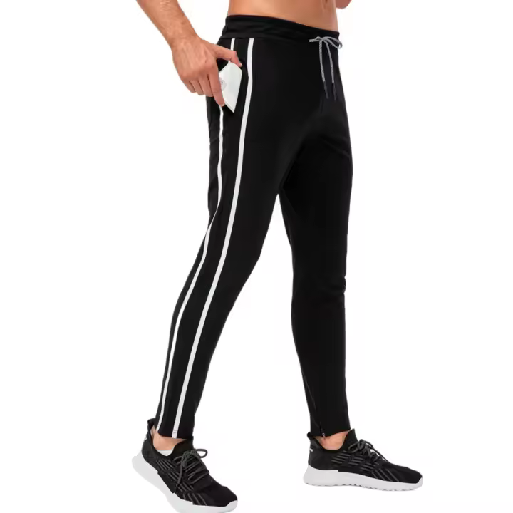 Pantalones De Running Para Hombre Ajustados Fitness Workout Sweatpants Deportivos Con Cierre De Cordón Trousers De Jogging - 1