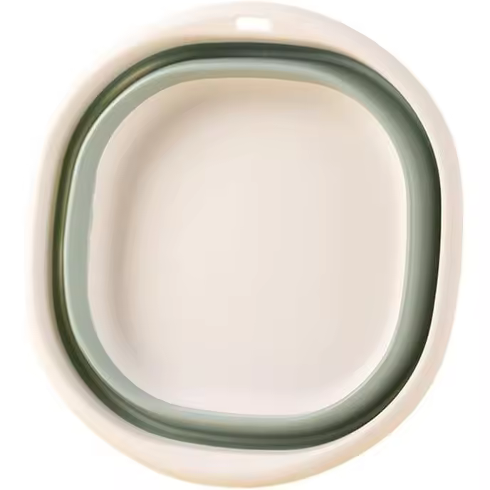 Fregadero plegable, fregadero plegable multiusos, Cuenco Cuadrado plegable para lavabo Platos (Blanco + Azul S) - 1
