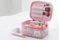 Bagsgarden- Neceser de Algodón con Estampado Floral - Bolsa Organizadora de Gran Capacidad con Cremallera para Maquillaje y Almacenamiento - Exclusivo y Portátil - details 5