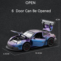 Coche De Modelismo Metálico 1:32 GT3RS Juguete Deportivo Con Puertas Abiertas Y Función Retroceso Luz Y Sonido Regalo Para Niños - details 7