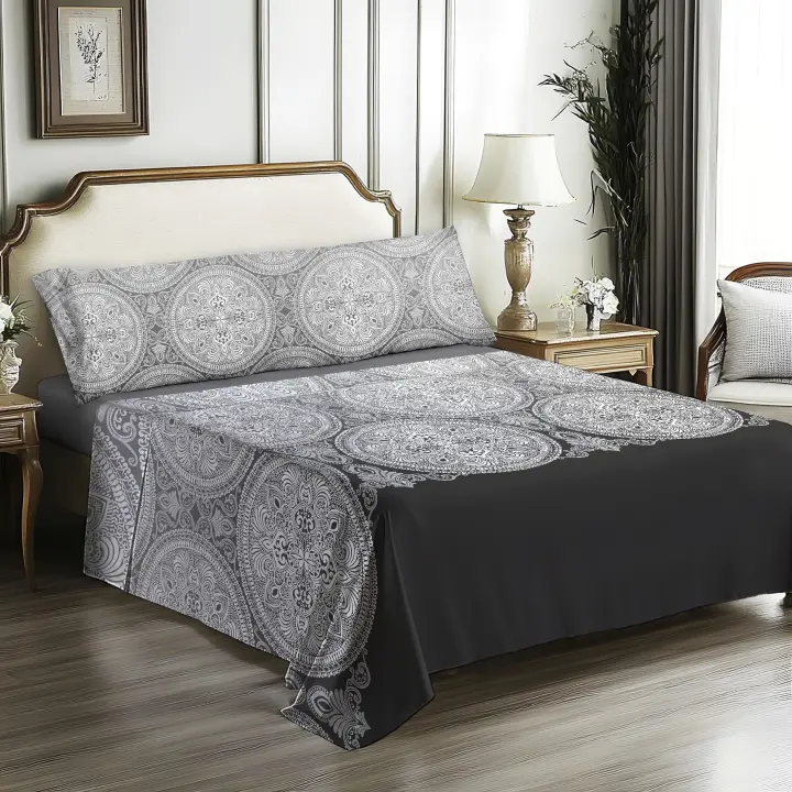 Sábana cama 135 verano, Ropa de cama transpirable, Juego de sábana, sábana bajera, sábana plana y funda para almoahda, sábana cama poliester - 1
