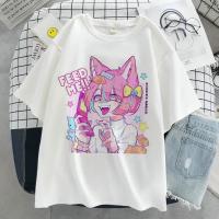 Camiseta Kawaii De Mujer Estampado De Dibujos Animados Rosa Harajuku Aesthetic Moda Coreana Y2k Casual Manga Corta O-Neck - details 13
