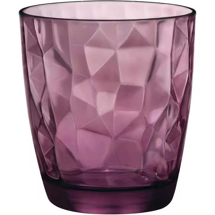 Vasos morados para beber, vasos para agua, vasos para jugo, 305 ml, vidrio, morado - 1