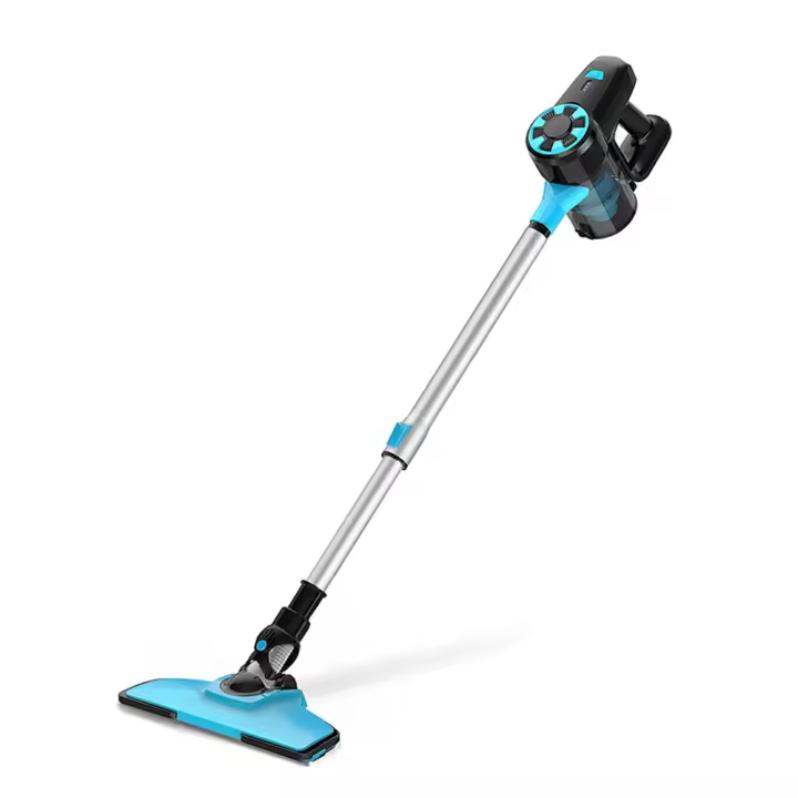 YISORA N3 Aspiradora Inalámbrica, succión potente de 17 kPa, cubo de polvo de 0.7L, 40 minutos de tiempo de funcionamiento, capacidad de 2200mAh, nivel de ruido de 70dB, azul claro - 1