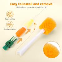 Cepillo De Limpieza Para Botella De Agua 4 En 1 Con Mango Longitudinal Desmontable Herramienta De Limpieza De Cocina Para Botellas De Bebé Y Tapas De Sippy Cup - details 4