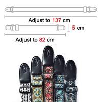 Correa De Guitarra Ajustable Bordada Con Estampado Estilo Vintage Étnico Para Folk Eléctrico Bajo Ukulele Accesorios De Guitarra - details 4