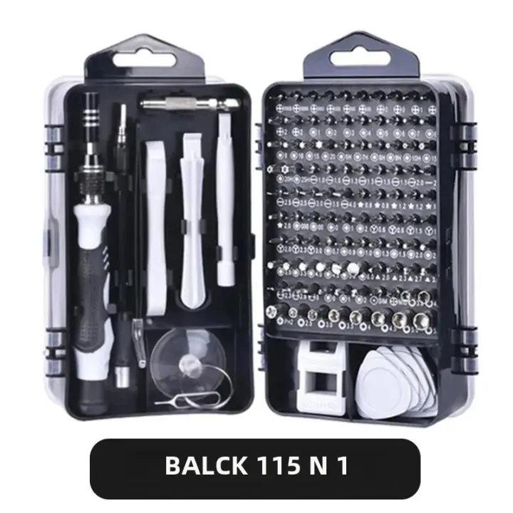 Juego De Destornilladores Precisi\u00f3n 115/117 En 1 Con Cabezas Magn\u00e9ticas Hex Torx Para Reparaci\u00f3n Profesional De iPhone Xiaomi Mac PC Herramienta Multifuncional De Cromo-vanadio - 1