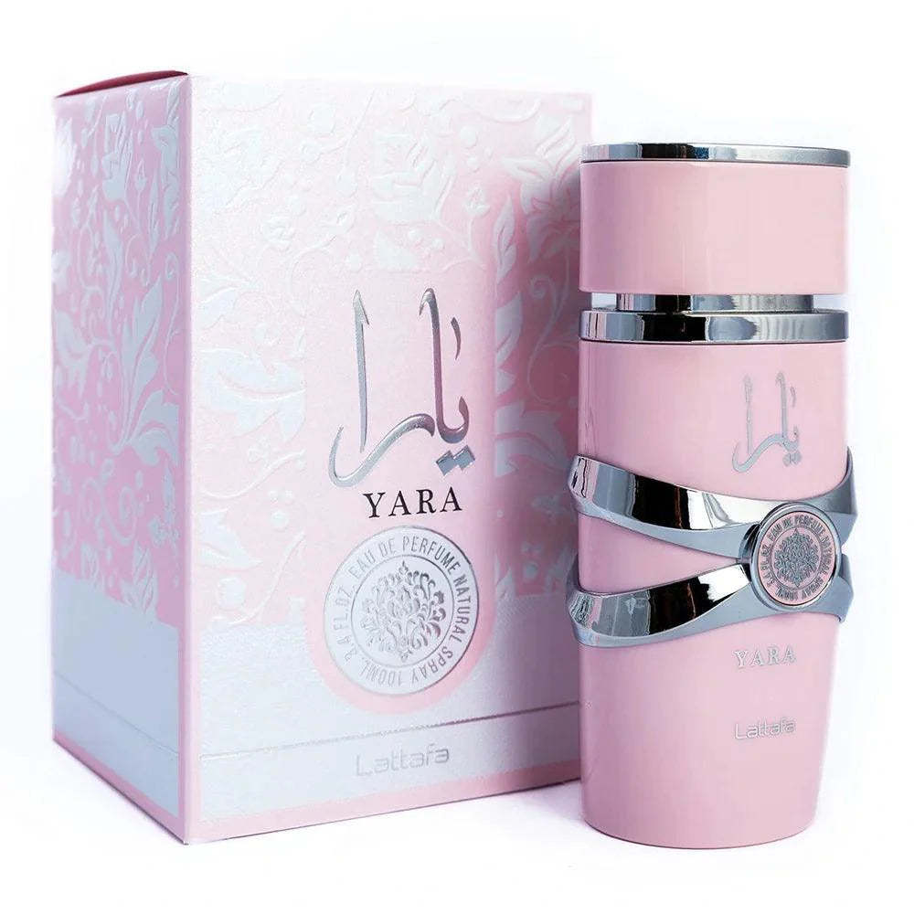 Perfume Lattafa Yara Rosa - Fragancia Dulce Oriental para Mujer, Notas de Vainilla, Almizcle y Sándalo, 100 ml Eau de Parfum