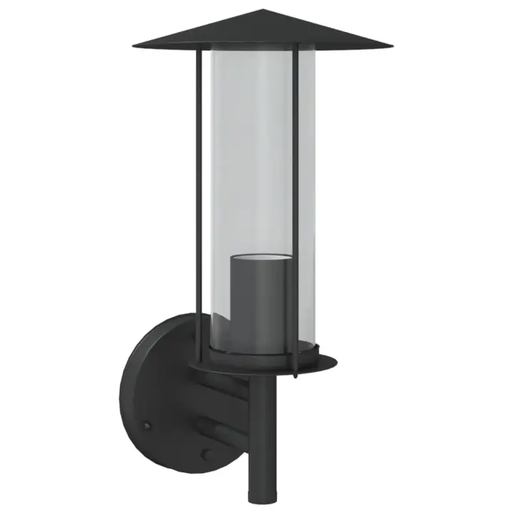 vidaXL Aplique de exterior de acero inoxidable luz de pared exterior Color Negro,  Plateado, y mas - 1