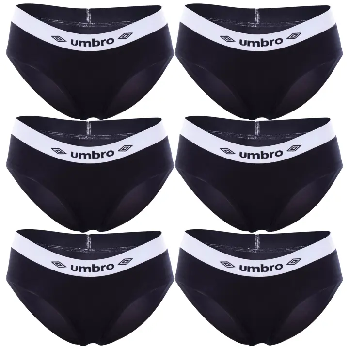 Pack 6 slips deportivos UMBRO en color negro - 1
