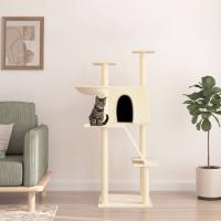 vidaXL Rascador para Gatos con Postes Árbol Torre de Escalada Sisal Color Crema,  Gris claro,  Gris oscuro y mas - details 0