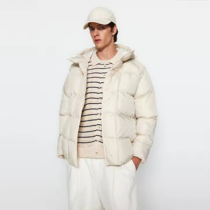 Trendyol Black Oversize Water And Wind Resistant Puffer Winter Jacket Tmnaw23Mo00086 - 1