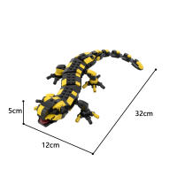 Conjunto De Bloques De Construcción BuildMOC 314pcs Salamandra Del Fuego Un Juguetes Educativos De Reptil Colorido Para Niños Ideal Para Regalos - details 5