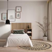 Skraut Home, Cabecero con mesitas, Listones Decorativos, 133x3x107cm, Cama de 80,90,110cm, Varios colores disponibles - details 2