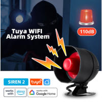 Sirena De Alarma WiFi Tuya Sistema De Alerta Sonora Fuerte Compatible Con Alexa Google Para Seguridad Del Hogar Kit De Sirena Inteligente - details 0