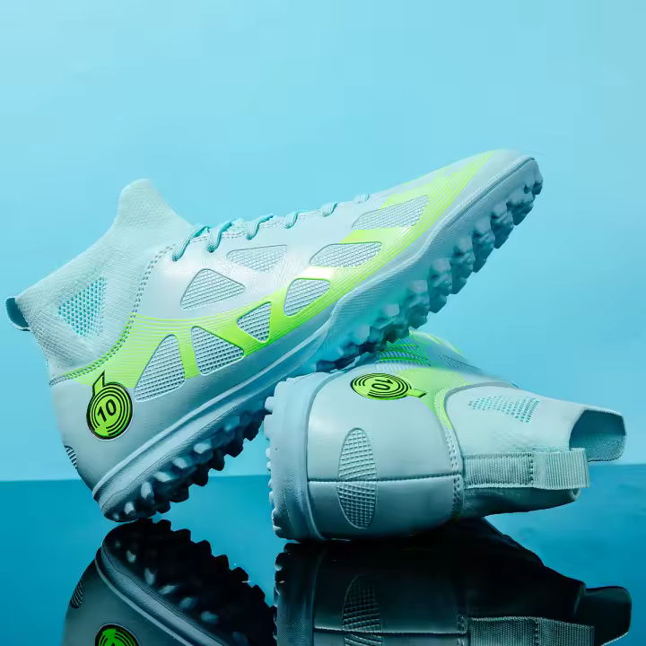 Zapatos De Fútbol Profesionales Para Adolescentes Y Adultos Antideslizantes Con Encastre De Suela De Goma Cómodos De Alto Tornillo TF - 1