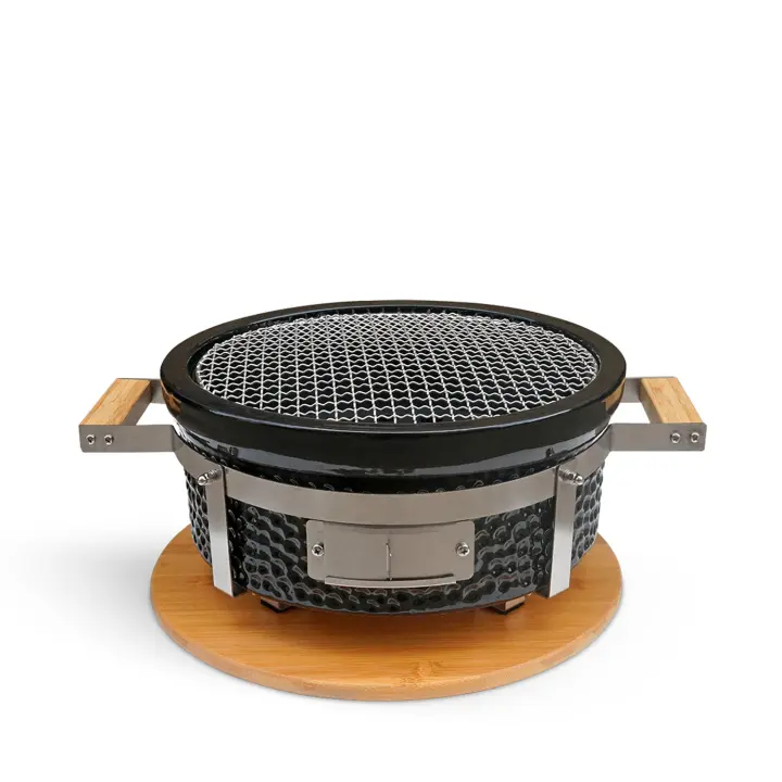 CREATE - Barbacoa ahumadora redonda - Asar, ahumar y cocinar - Regulación de temperatura - BBQ KAMADO HIBACHI - 1