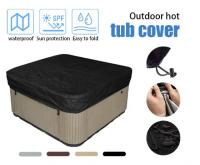 Square Garden Hot Tub Cover, 210D Oxford Fabric Swimming Pool Cover, Waterproof, Dustproof, UV Protection, Various Sizes Available, 231 x 231 x 30 cm - details 3