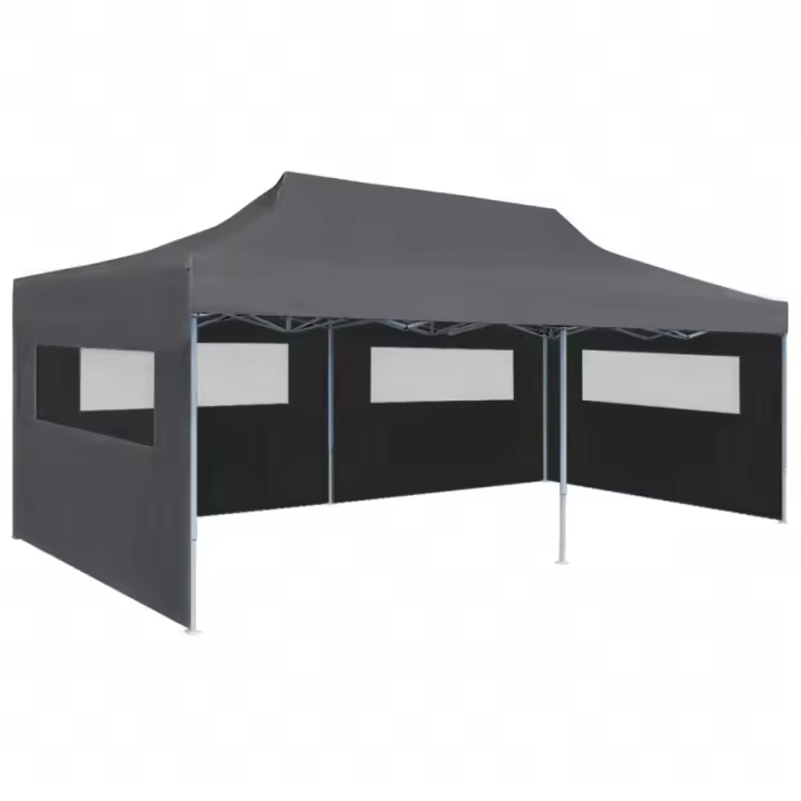 vidaXL Carpa plegable Pop-up con paredes laterales 3x6 m antracita - 1