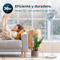 Ventilador de Pie - Cecotec EnergySilence FanLamp - 36W, Aro LED, Aire Reversible, Control Táctil y Mando a Distancia - details 4