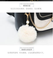 Mochila Bolso Para Mujer Con Cierre De Cremallera Y Decoración De Pompón Interior Bolsa De Día De Cuero Sintético - details 14