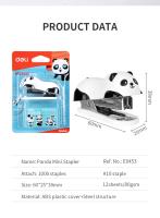 DELI Mini Stapler Cartoon Set Máquina De Clavija Con 1000 Piezas De Clavijas No.10 Suministros De Oficina Y Escuela Para Encuadernación Manual - details 1