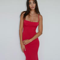 Vestido Bodycon Largo De Verano Para Mujer 2024 Estilo Y2K Para Fiesta Club Noche Calle Moda Cumpleaños Polyester Sin Mangas Cuello En V - details 1