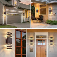 Lámpara De Pared Exterior LED IP65 Impermeable E27 Para Porche Puerta Frontal Jardín Estilo Moderno Soporte Para Bombilla Reemplazable - details 10