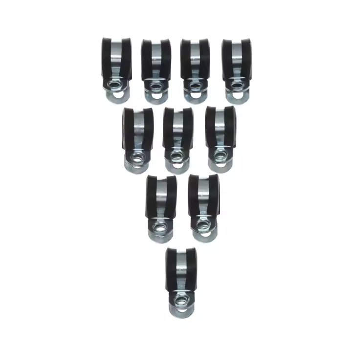 10Pcs Abrazaderas De Tubo Metálicas De Alta Calidad Para Enchufes Eléctricos Con Línea De Goma Adecuadas Para Cableado Y Tuberías - 1
