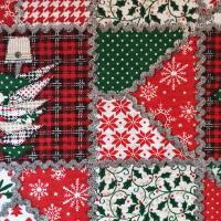 La fabrica de las telas-Mantel Navidad  patchwork motivos navideños, tela algodón loneta estampada, lavable, suave, tejido de calidad, cuadrado y rectangular.Decoración hogar, cocina, salon ,comedor, balcón. NOche buena, navidad, noche vieja. - details 4