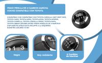 Banner - Pomo de 6 cambios marcha coche compatible con Toyota negro