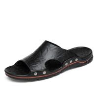 YRZL Sandalias Para Hombre De Cuero PU Clásicas Verano Zapatillas Suaves Talla Grande EVA Ligera Zapatillas Para Interior - details 1