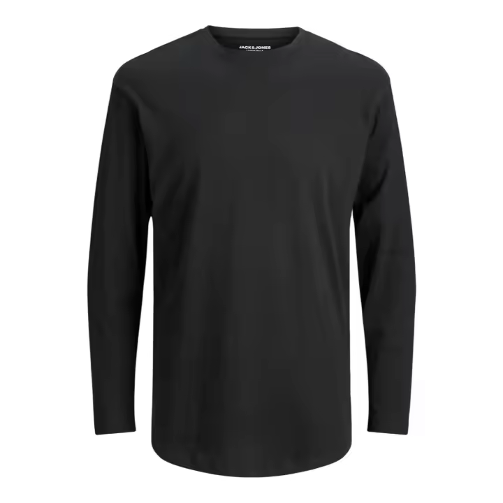 Jack & Jones Jjenoa - Camiseta de manga larga para hombre - Negro - 1