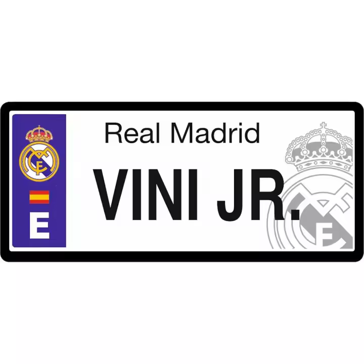 Matrícula del Real Madrid Jugadores 14x6 cm - 1