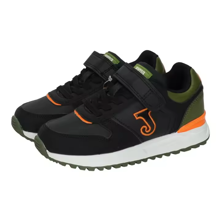 Deportivos marca JOMA para niño en color verde. Deportivas JOMA Tornado niño color verde y negro con cierre de cordones y suela antideslizante - 1