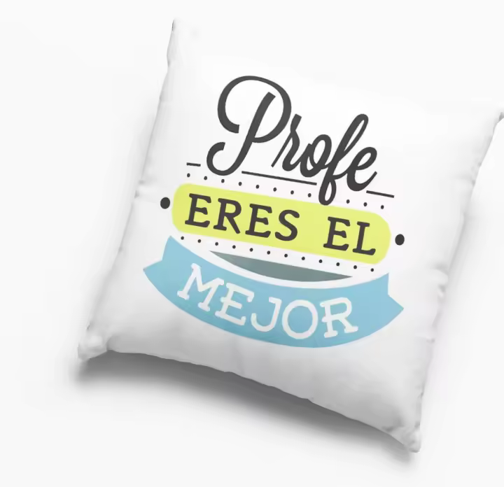 COJIN PARA EL MEJOR PROFE MAESTRO cojin mas relleno REGALO ORIGINAL COLEGIO INSTITUTO ADA+Y+SUS+DETALLES - 1