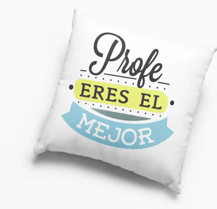 COJIN PARA EL MEJOR PROFE MAESTRO cojin mas relleno REGALO ORIGINAL COLEGIO INSTITUTO ADA+Y+SUS+DETALLES - 1
