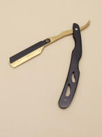 Cuchillo De Afeitar Manual Para Hombres Cuchillo De Afeitar Al Acero Inoxidable Con Soporte De Afeitado Profesional Cuchilla Recta Para Barba Y Peluca - details 0