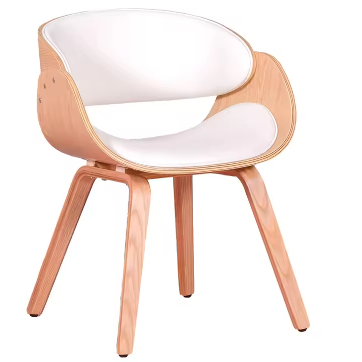 Nest Dream - Silla nórdica de madera clara de arce con cojín de polipiel - Burrow S - 1