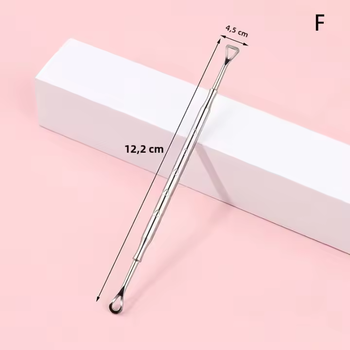Herramienta De Eliminación De Acné Con Puntos Negros Y Quistes Herramienta De Extracción De Comedones Y Limpieza De Poros Con Agujas Para Limpiar La Cara - 1