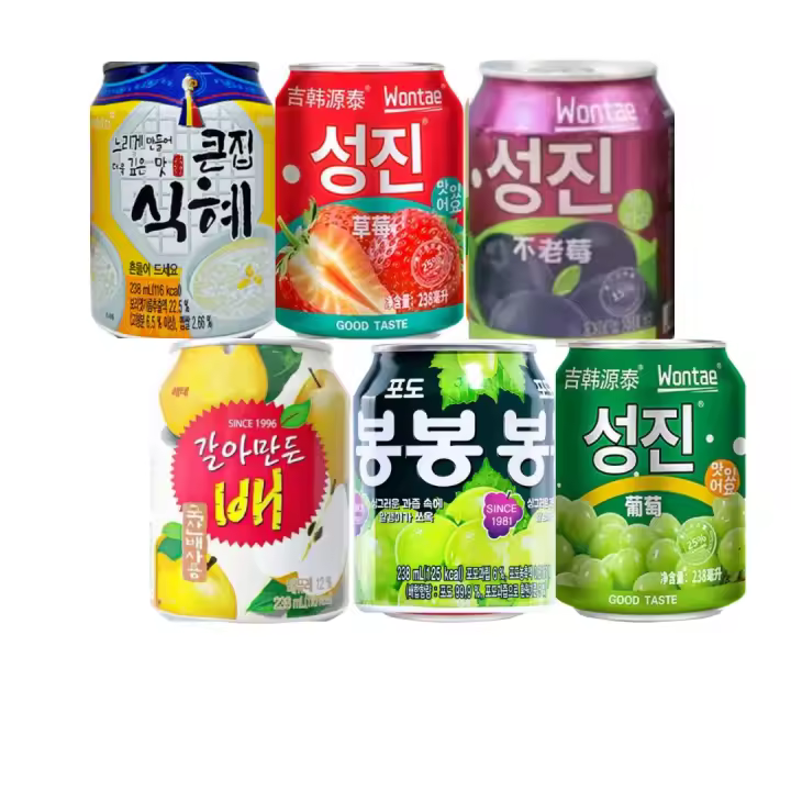 Bebidas refrescantes con sabor a fruta, origen Korea, 6 pax - 1