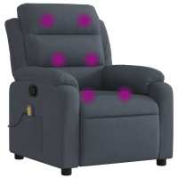 vidaXL Sillón de masaje reclinable de terciopelo Gris claro, Gris oscuro, Verde oscuro Sillon Dormitorio Sillon Comodos Silla Relax Sillón Sofá - details 5