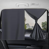 VAKIND Protección Solar Para Ventanas Laterales De Coche Cortina Magnética De Malla Doble Capa Protector UV Para Frente Y Trasero - details 4