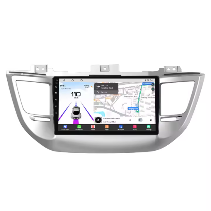 Junsun Android 13 Radio para Hyundai IX35 Tucson 3 2015 2016 2017 2018 de Coche con Chip Qualcomm de 8 Núcle de Coche con Chip Qualcomm de 8 Núcleos CarPlay Inalámbrico Autorradio Estéreo Pantalla HD Multimedia - 1