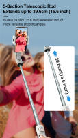 Stabilizador Gimbal A10 Con Tripé Y Luz De Rellenado Para Smartphone Vlog Video De iPhone Telescopio Roda Removible Para Grabación De Video - details 12