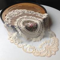 Mantelito De Lámina Ovalada Con Bordado De Encaje Europeo Para Dormitorio Estudio Cocina Tapete Para Taza Comida Fruta Decoración - details 5