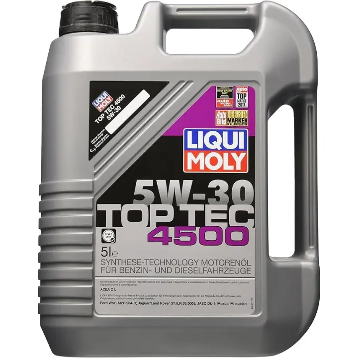LIQUI MOLY Top Tec 4500 5W-30 | 5 L | Tecnología de síntesis Aceite de motor | 2318 - 1