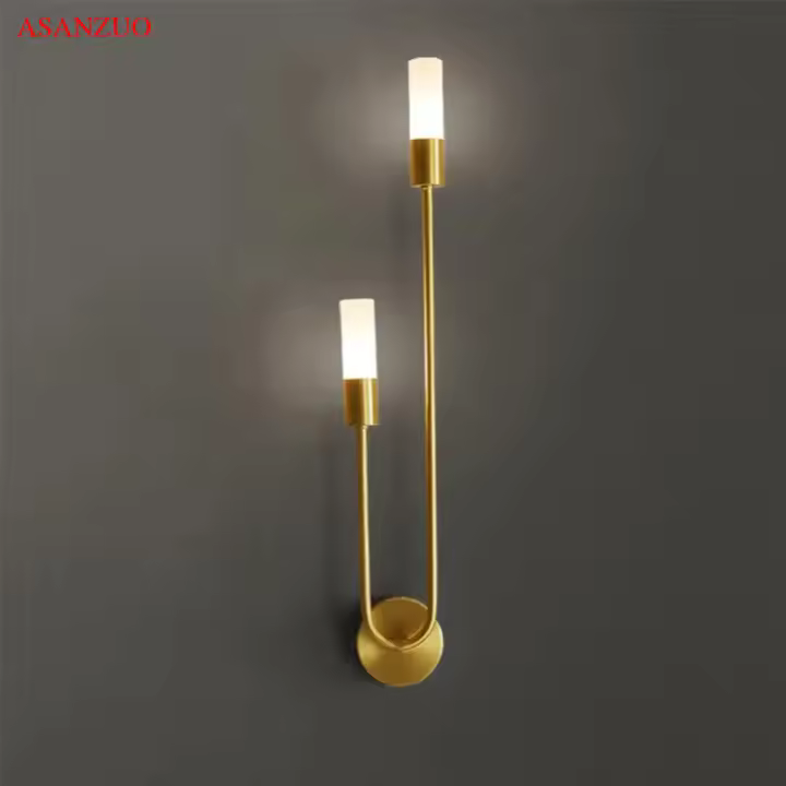 Lámpara De Pared LED Moderna En Forma De Vela Dorada Para Decoración Interior Vanidad Sala De Estar Cocina Pasillo Dormitorio Luz De Fosa - 1