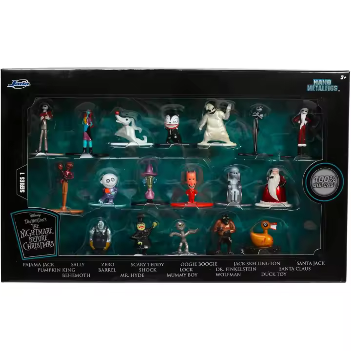JADA- Pesadilla Antes de Navidad- Set 18 nanofiguras de Metal 4 cm, Disney, coleccionismo (253075006) - 1