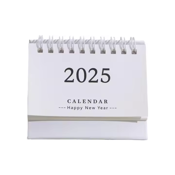 2025 Calendario de escritorio Calendario pequeño Calendario permanente Calendario doméstico Calendario mensual Oficina Bloc de notas azul claro - 1